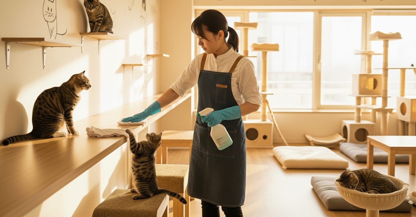 猫カフェの衛生管理術！プロが実践する清潔維持の完全マニュアル